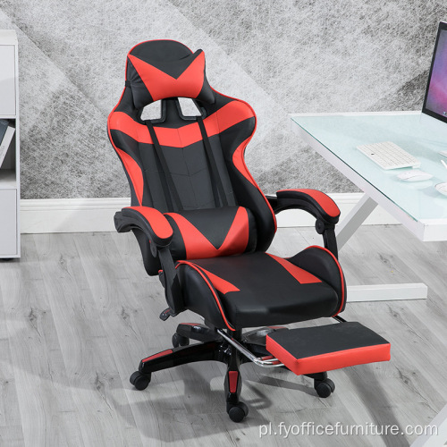 Cena fabryczna Krzesło biurowe do wyścigów Ergonomiczne krzesło do gier z podnóżkiem